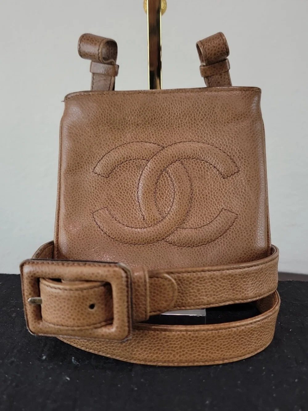 •CHANEL• vintage caviar timeless belt bag